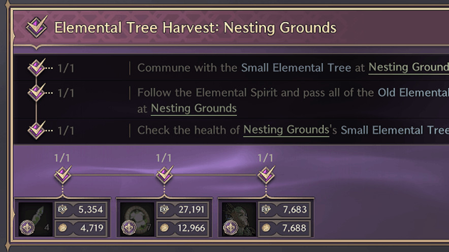 Elemental Tree Harvest: Nesting Grounds Exploration Codex: Nesting Grounds - Throne and Liberty