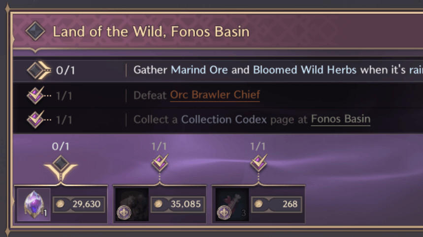 Land of the Wild, Fonos Basin - Fonos Basin Exploration Codex - Throne and Liberty