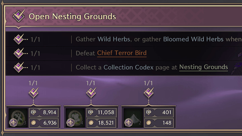 Open Nesting Grounds Exploration Codex: Nesting Grounds - Throne and Liberty