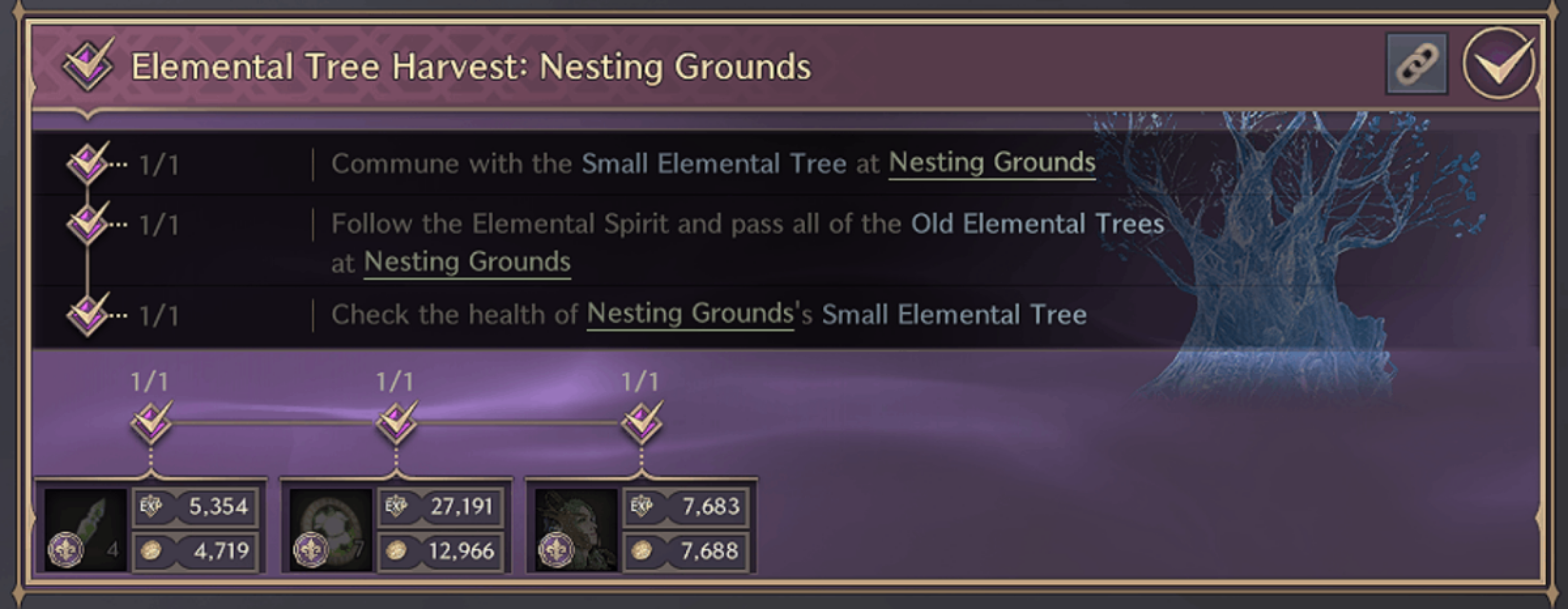 Elemental Tree Harvest: Nesting Grounds Exploration Codex: Nesting Grounds - Throne and Liberty