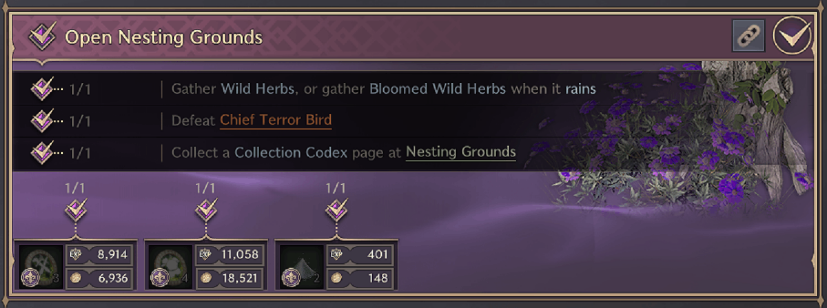 Open Nesting Grounds Exploration Codex: Nesting Grounds - Throne and Liberty