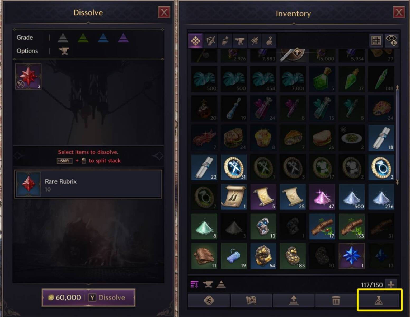 How to Dissolve Items in Throne &amp; Liberty