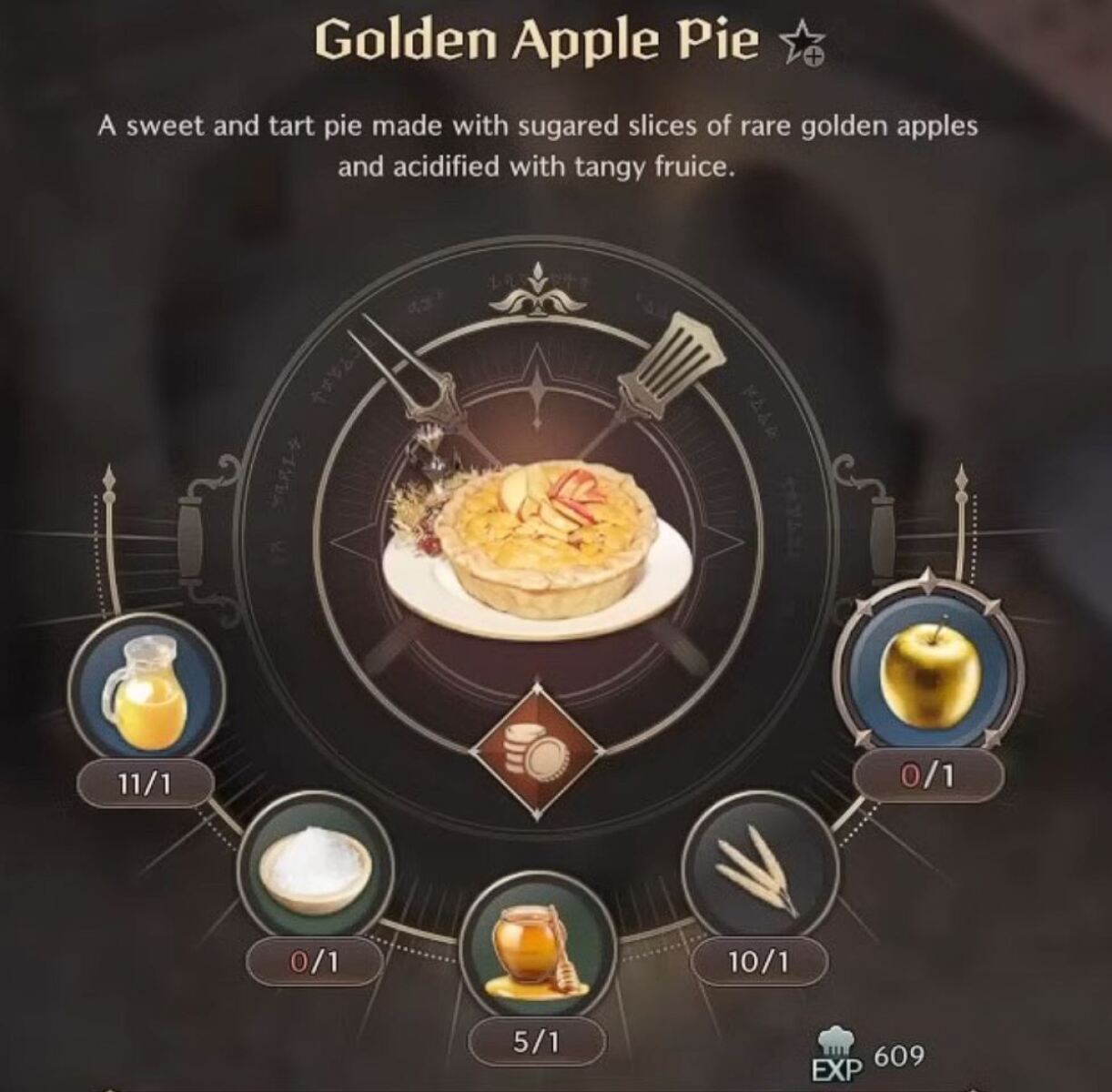 Eat Golden Apple Pie to improve your chance to find Gems in Open World Dungeons