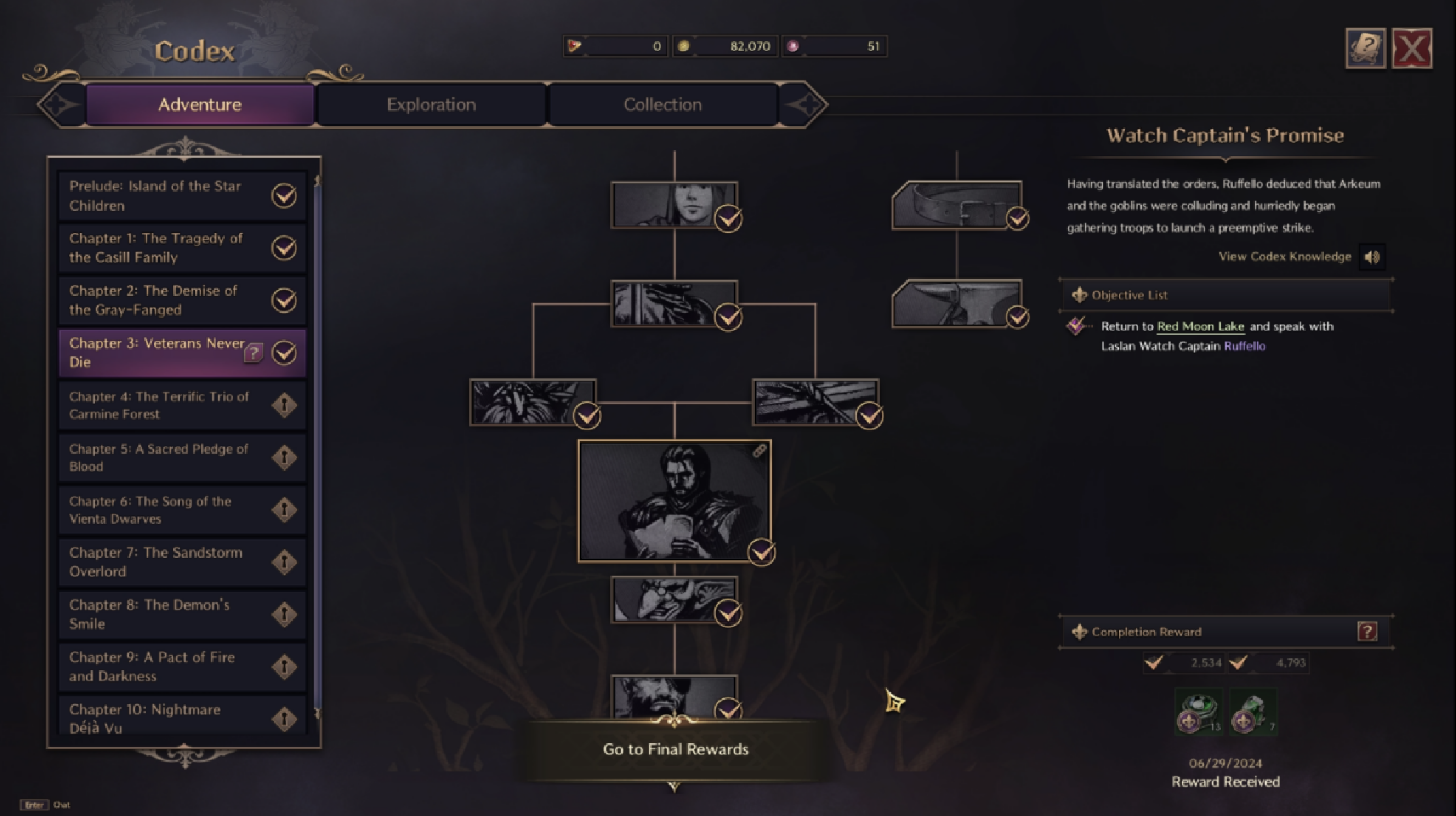 Adventure Codex Watch Captain's Promise in Throne and Liberty